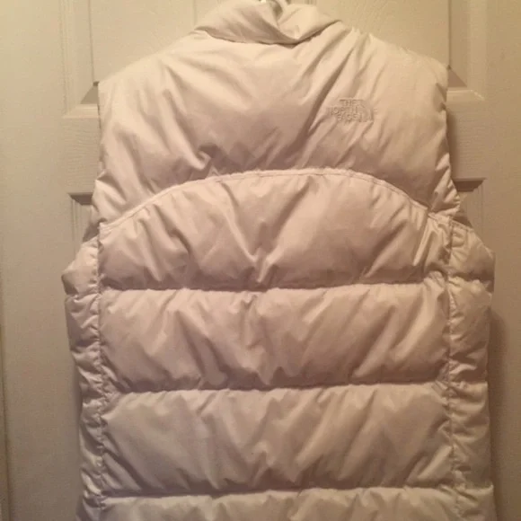 North Face 96 Retro Nuptse Down Puffer Vest 700 White Large Mint Condition - Picture 3 of 11
